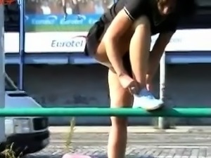 Exotic brunette hardcore foot fetish fuck