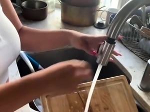 Big-Titted Housegirl's Solo Orgasm On Webcam