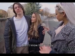 two street whores need money ,they go with a tricky horney perv whose balls a...